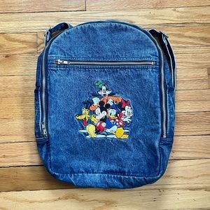 90’s Vintage Denim Disney Backpack.